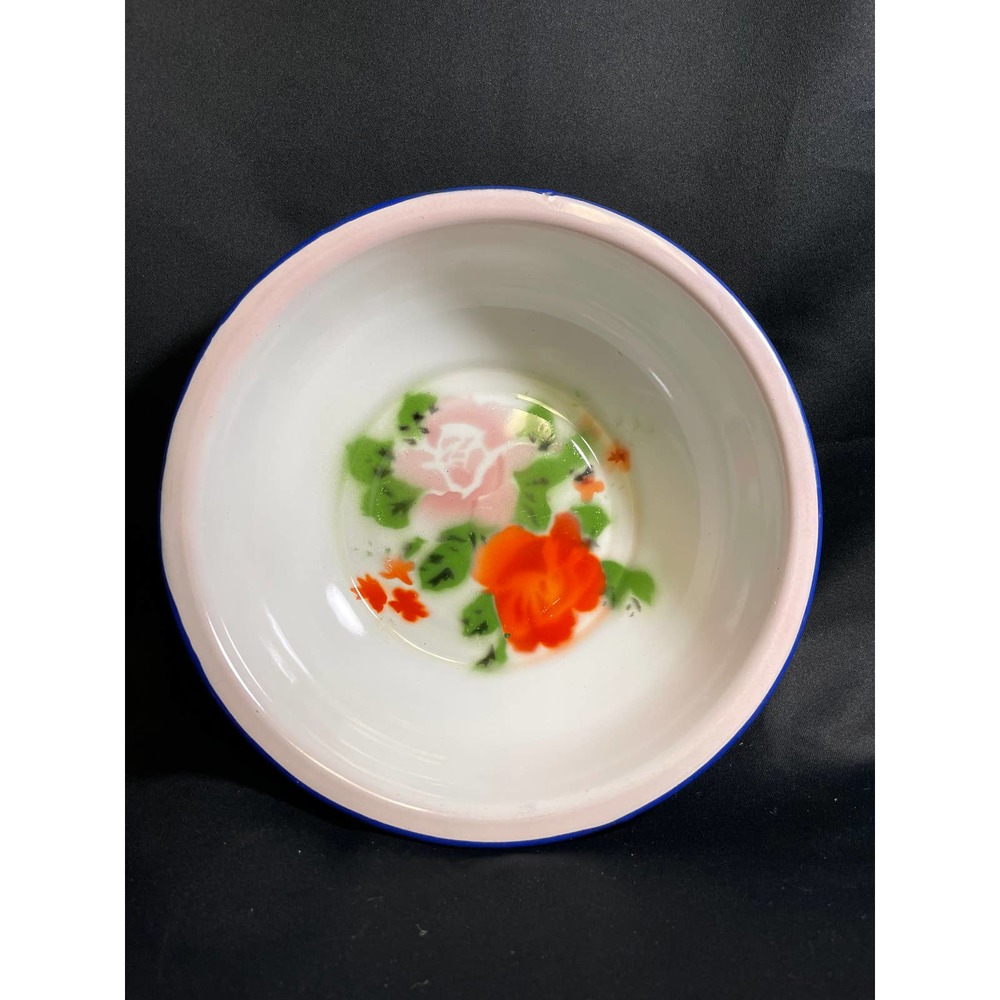 Vintage Butterfly Brand Enamel Bowl